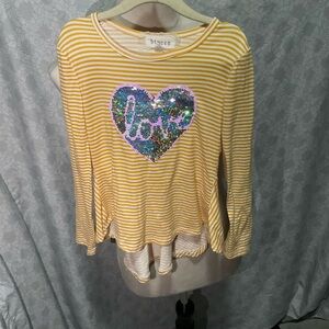 Btween Yellow and White Striped Garment